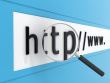 URL with magnifying glass